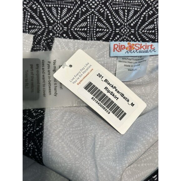 NWT RIP SKIRT Hawaii sz M Ocean Wrap Swim Cover Skirt tropical Geometric Black - Picture 6 of 6